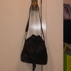 Dooney & Bourke leather bucket bag black